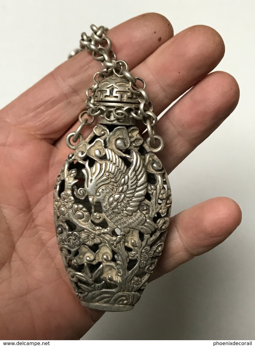 Brûle Encens Tabatière Asiatique En Argent Tibétain - Asian Art