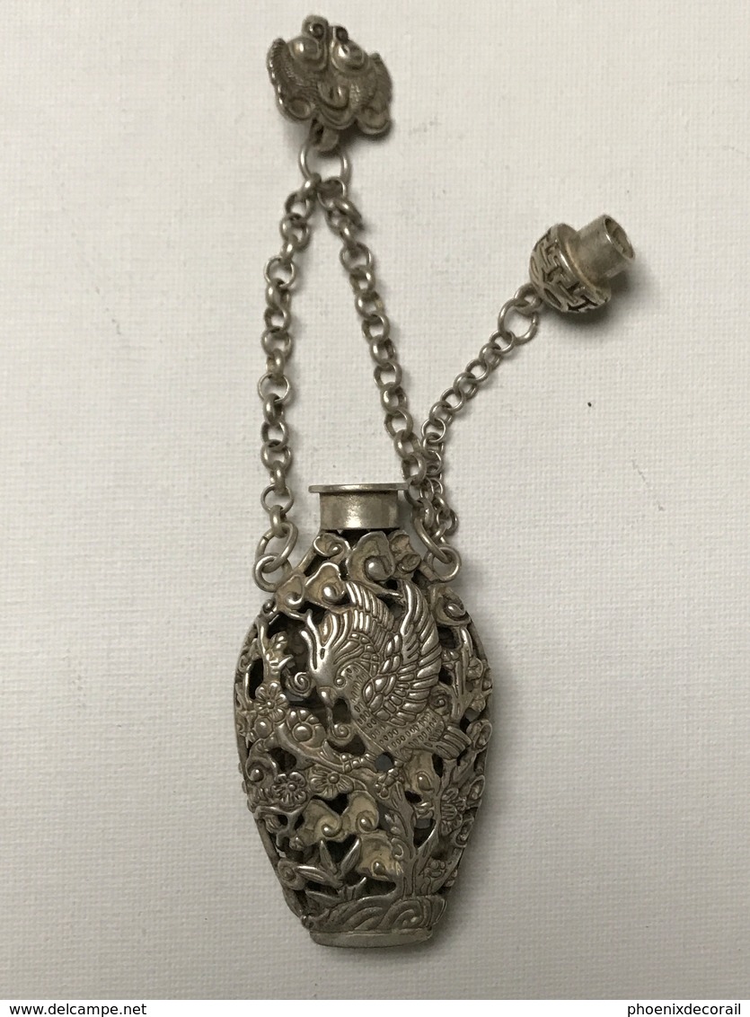 Brûle Encens Tabatière Asiatique En Argent Tibétain - Art Asiatique