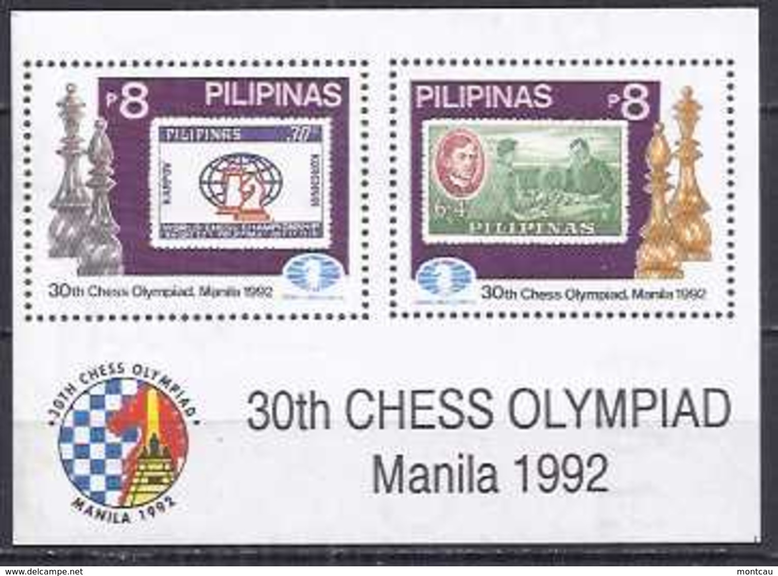 Chess Filipinas 1992 - 30 Olimpiada - Manila - Ajedrez