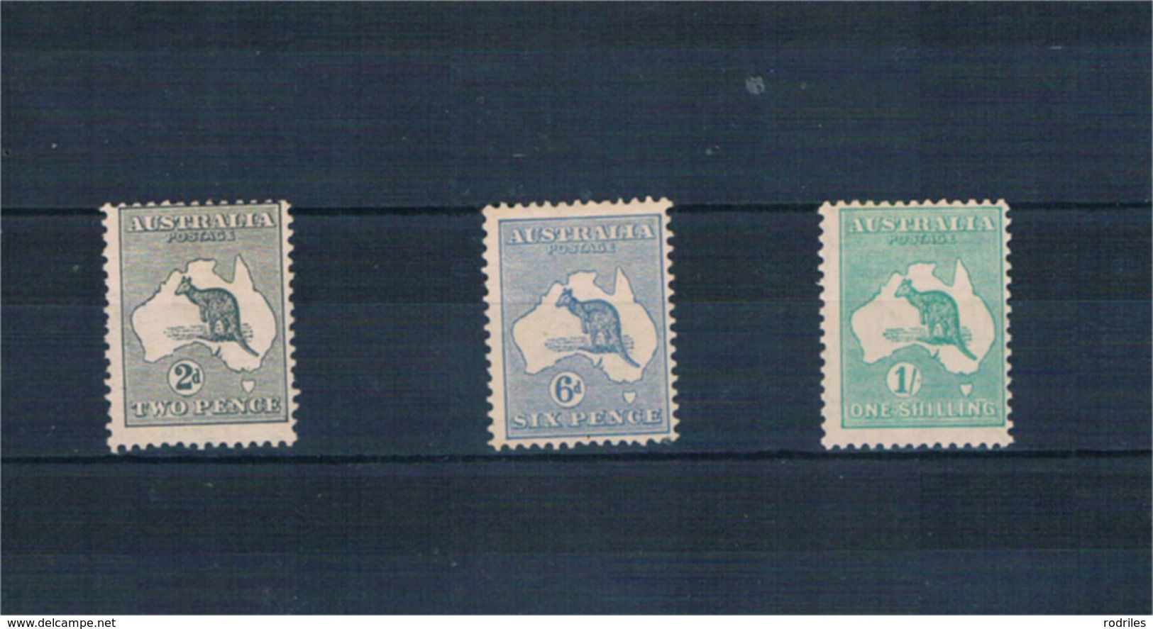 Australia. Tres Valores Nuevos De La Serie De Canguros 2 D-6d Y 1/. Valor De Catalogo Es 175 Euros - Mint Stamps