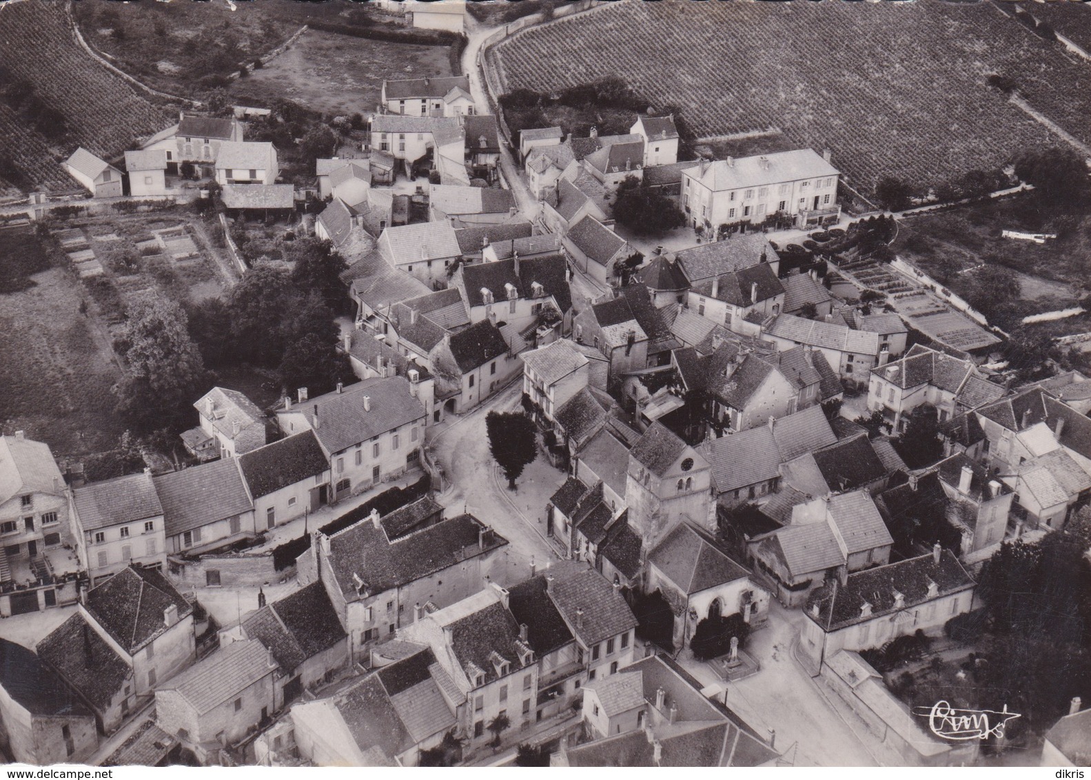 -21-VOLNAY- VUE AÉRIENNE SUR LA PLACE DE L'ÉGLISE-CPSM - Andere & Zonder Classificatie