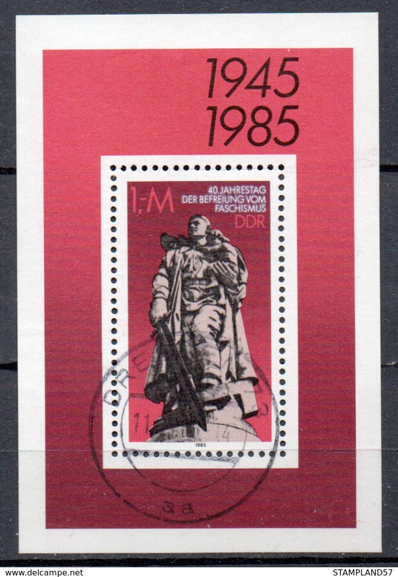 BLOC DDR Oblitéré 1985  MICHEL  :  82 - 1981-1990