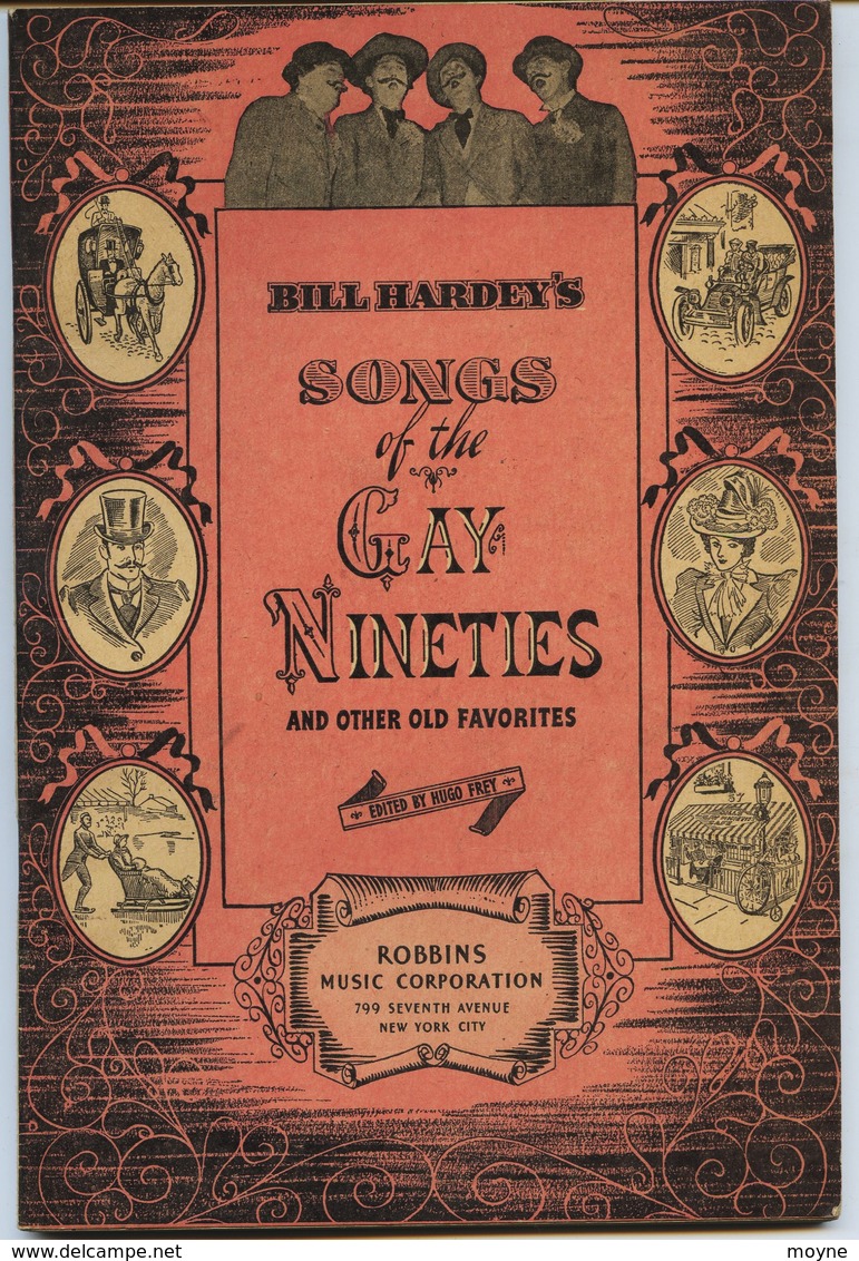 U.S.A. -Musique RARE !! Bill Hardey's Songs Of The Gay Nineties And Other Old Favorites-Chansons Du  FOLKLORE AMERICAIN - 1900-1949