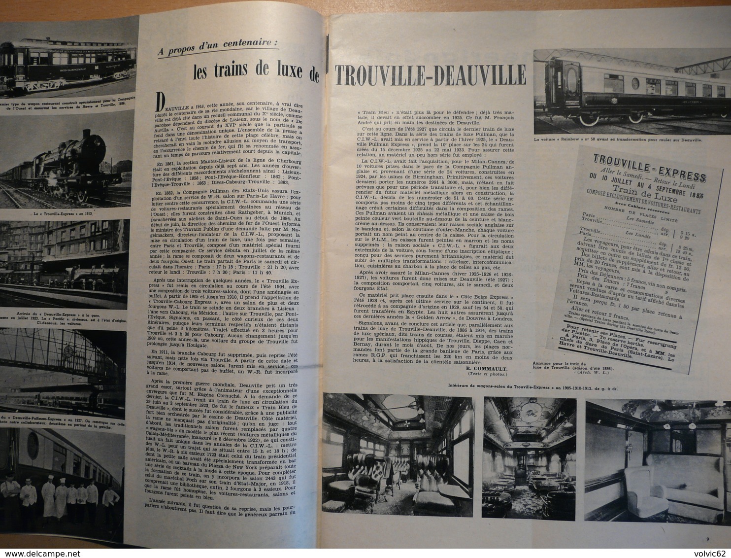 Vie Du Rail 826 1961 Bodensee Toggenburg Viaduc De Dijon Trouville Deauville  Musée De Utrecht Film Jour Le Plus Long - Trains