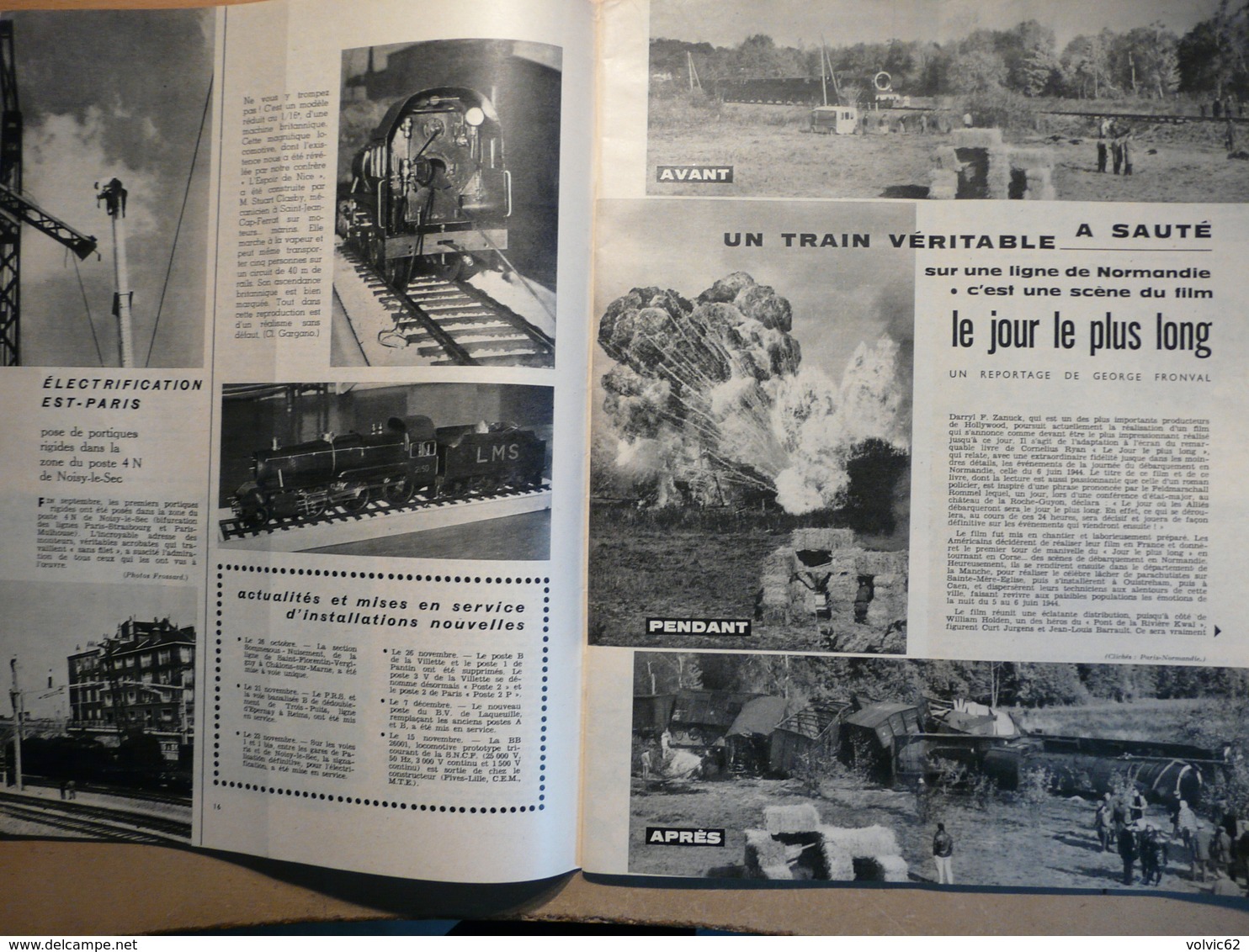 Vie Du Rail 826 1961 Bodensee Toggenburg Viaduc De Dijon Trouville Deauville  Musée De Utrecht Film Jour Le Plus Long - Trains