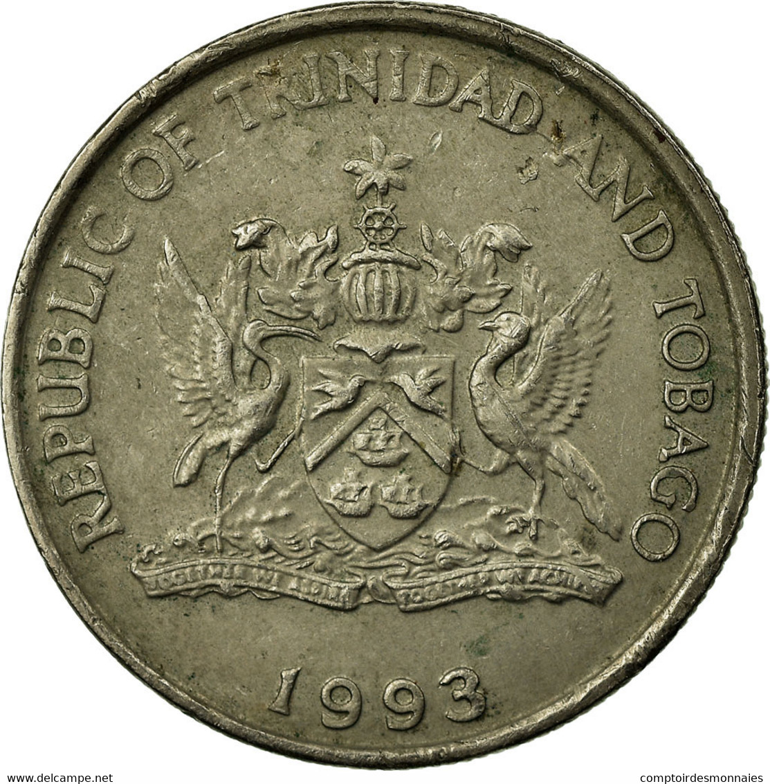 Monnaie, TRINIDAD & TOBAGO, 25 Cents, 1993, TTB, Copper-nickel, KM:32 - Trinidad En Tobago