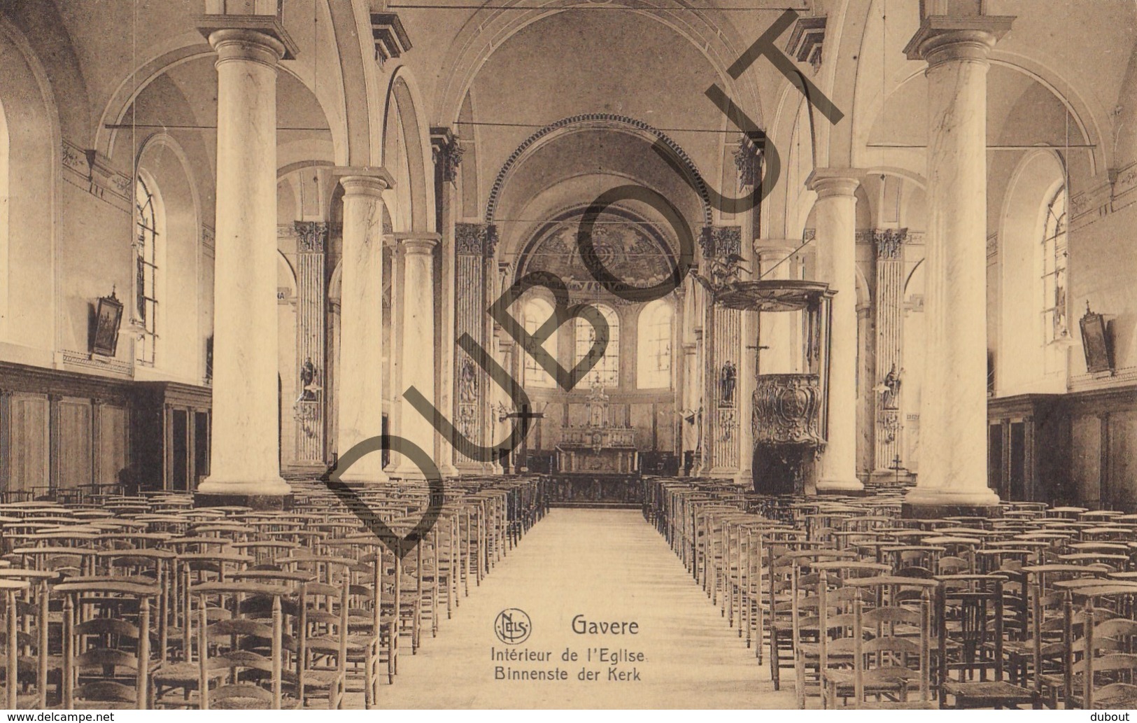 Postkaart/Carte Postale GAVERE Binnenzicht Kerk (O307) - Gavere