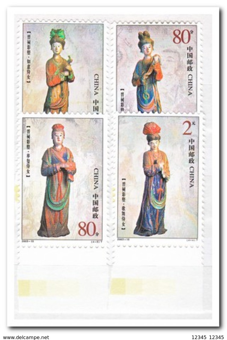 China 2003, Postfris MNH, Painted Statues From The Jinci Temple In Xuanweng Mountains, Shanxi Province - Ongebruikt