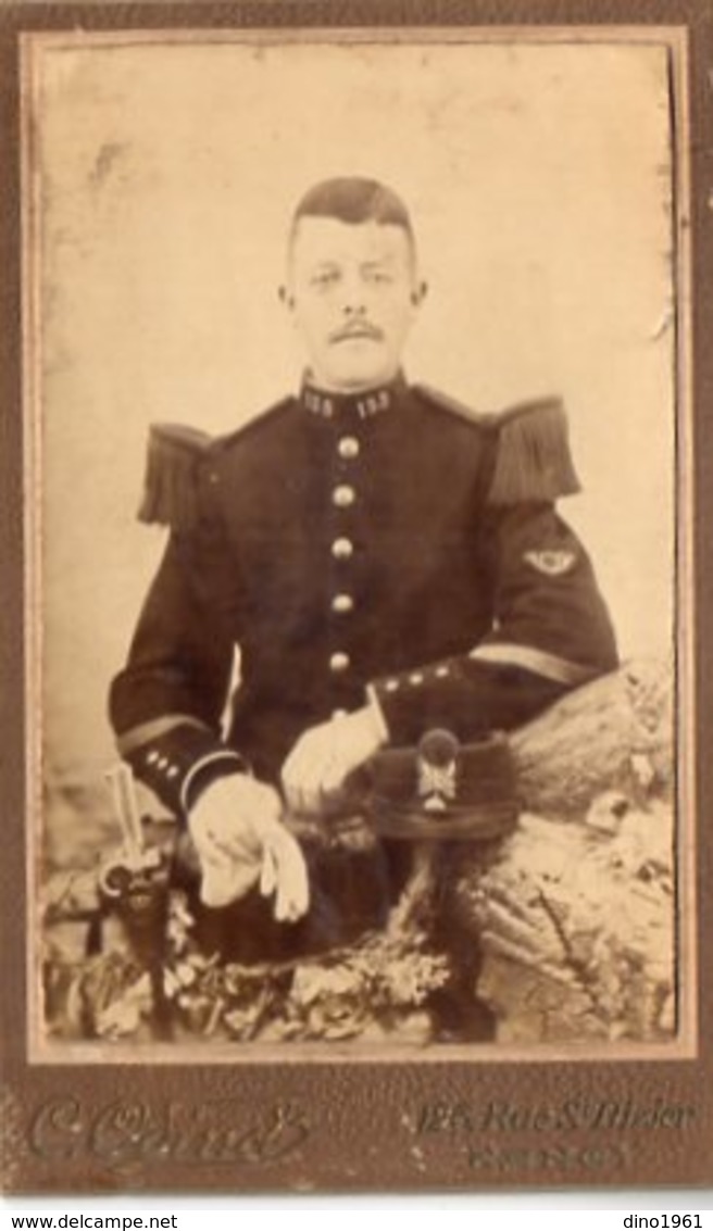 PHOTO 457 - MILITARIA - CDV - Photo Originale - Militaire N° 153 Sur Le Col - Photo ODINOT NANCY - Guerre, Militaire