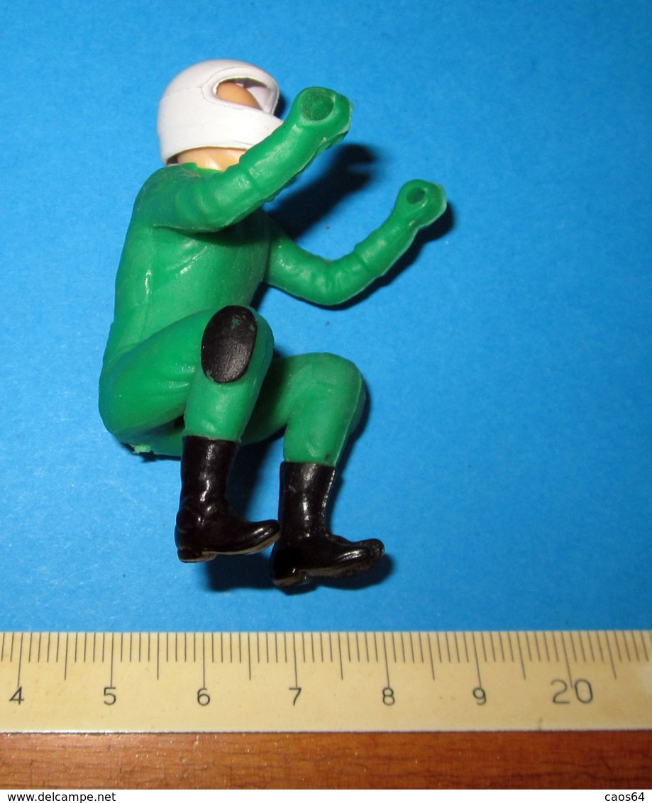 PILOTA MOTO MOTORCYCLE PILOT FIGURE GOMMA VINTAGE RICAMBIO - Altri & Non Classificati