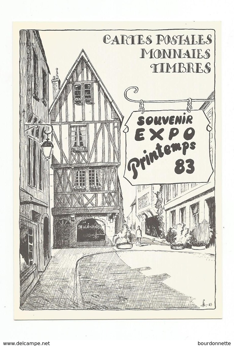 CLUB CARTOPHILE .... BOURSE SALON ... DIJON MAIRIE DES GRESILLES 1983 - Collector Fairs & Bourses