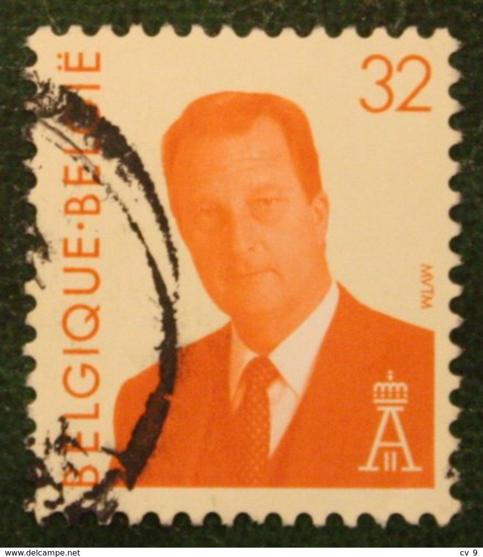 King Albert II 32 Fr Mi 2598 1994 Used/gebruikt/oblitere BELGIE / BELGIEN / BELGIUM / Belgique - Used Stamps
