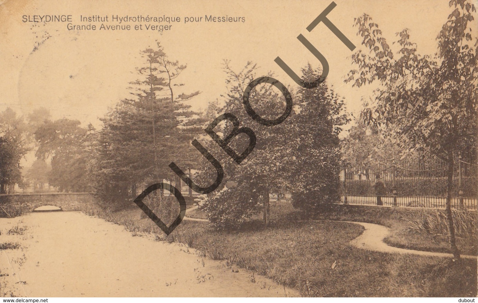 Postkaart/Carte Postale SLEIDINGE Institut Hydrothérapique Pour Messieurs - Grande Aveneue Et Verger (O322) - Evergem