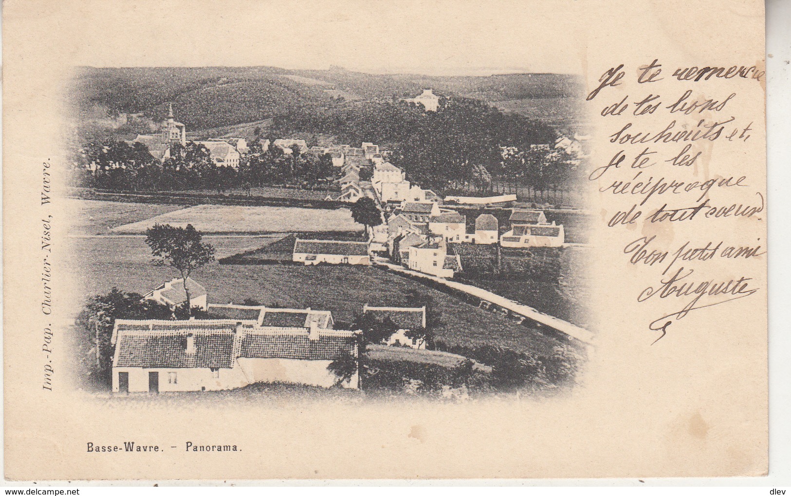 Basse-Wavre - Panorama - 1902 - Imp. Pap. Charlier-Nizet, Wavre - Wavre