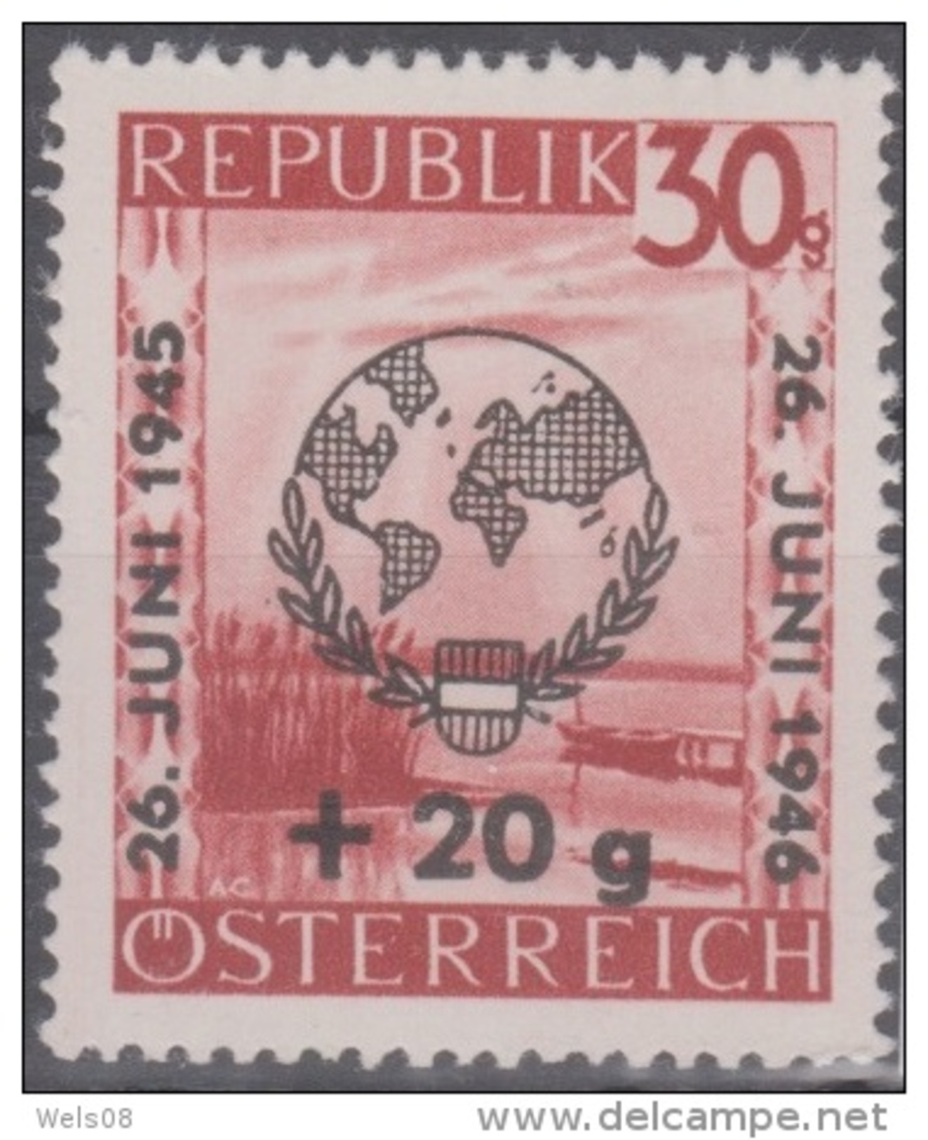 Österreich 1946:  "UNO-Tag Der Vereinten Nationen"  Nr.775x Geriffelt  Postfrisch - Nuevos