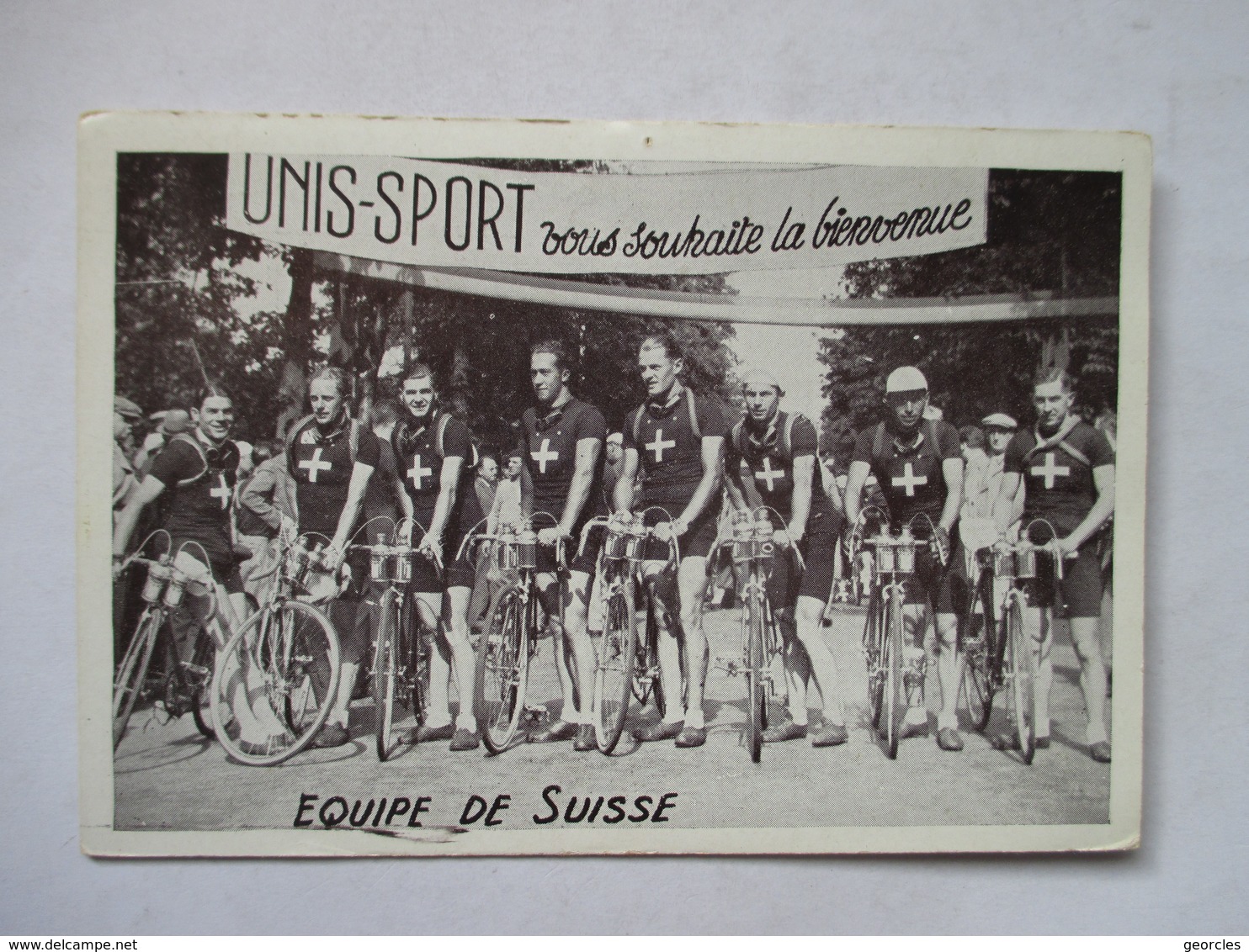 EQUIPE DE  SUISSE   (  TOUR DE FRANCE ? )   PUB  UNIS-SPORT      TTB - Cyclisme