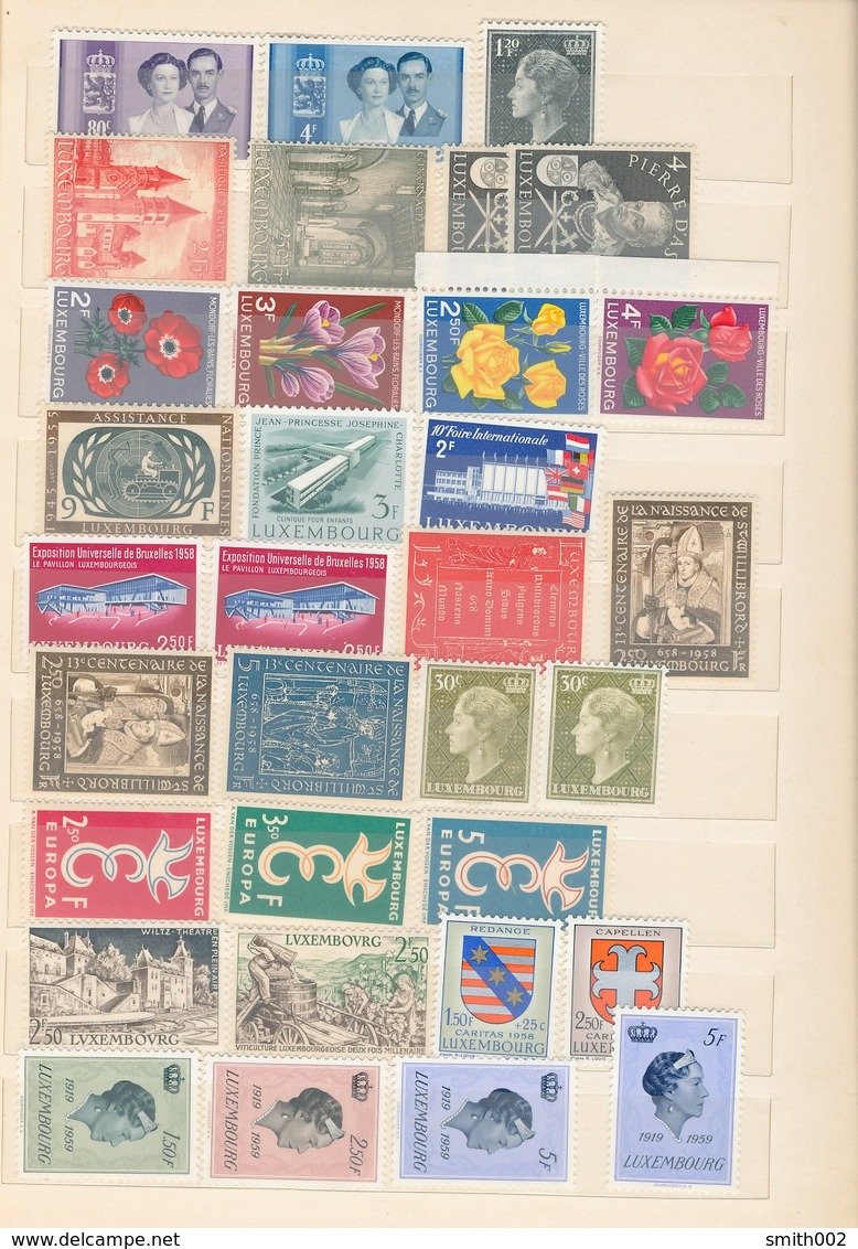 LUXEMBOURG - Lot Of MNH (95%) And MH (5%) Stamps - Since 1953 To 1988 - Collections