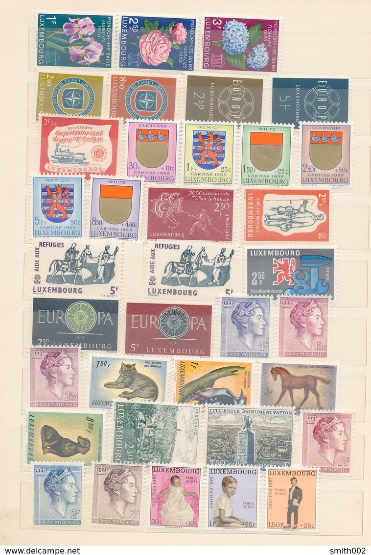 LUXEMBOURG - Lot Of MNH (95%) And MH (5%) Stamps - Since 1953 To 1988 - Collections