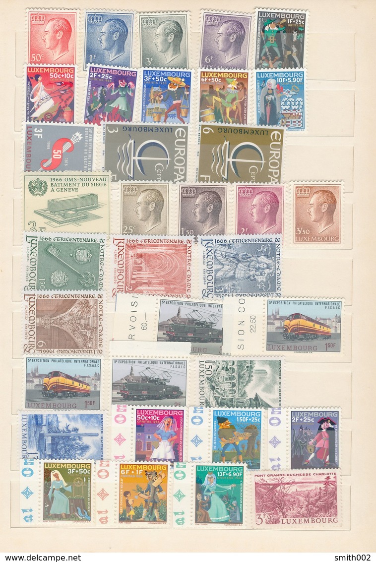 LUXEMBOURG - Lot Of MNH (95%) And MH (5%) Stamps - Since 1953 To 1988 - Collections