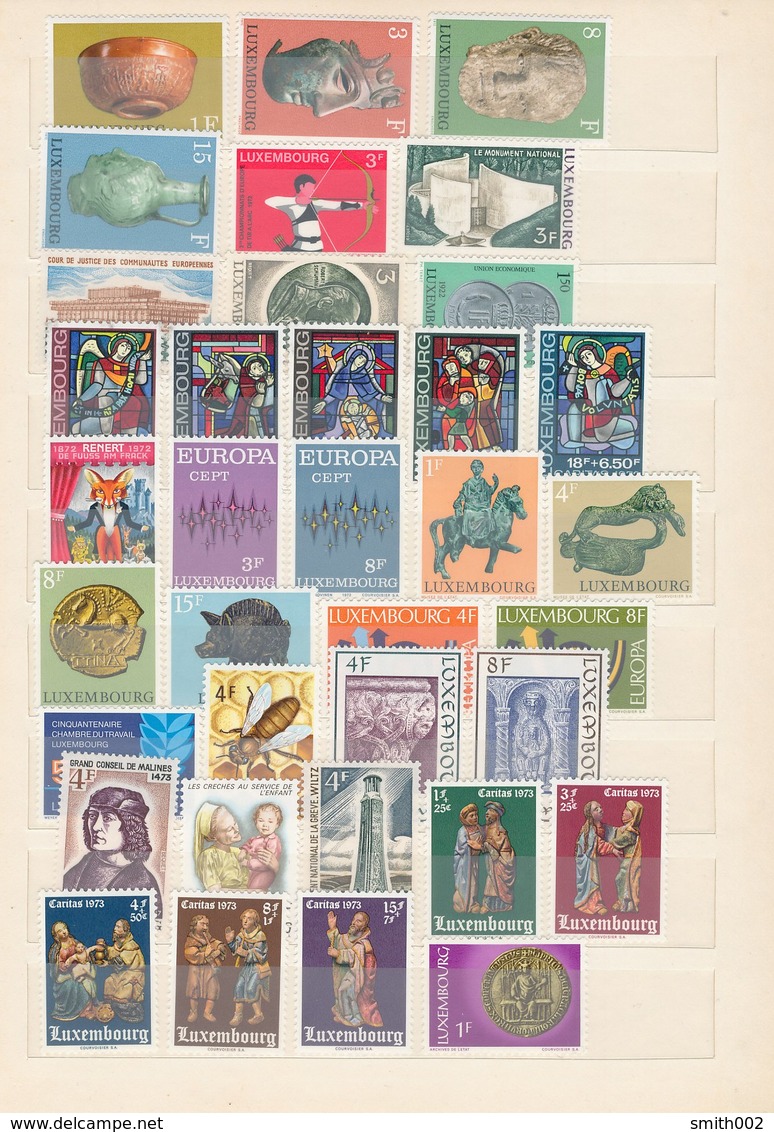 LUXEMBOURG - lot of MNH (95%) and MH (5%) stamps - since 1953 to 1988