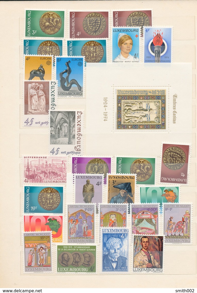 LUXEMBOURG - lot of MNH (95%) and MH (5%) stamps - since 1953 to 1988