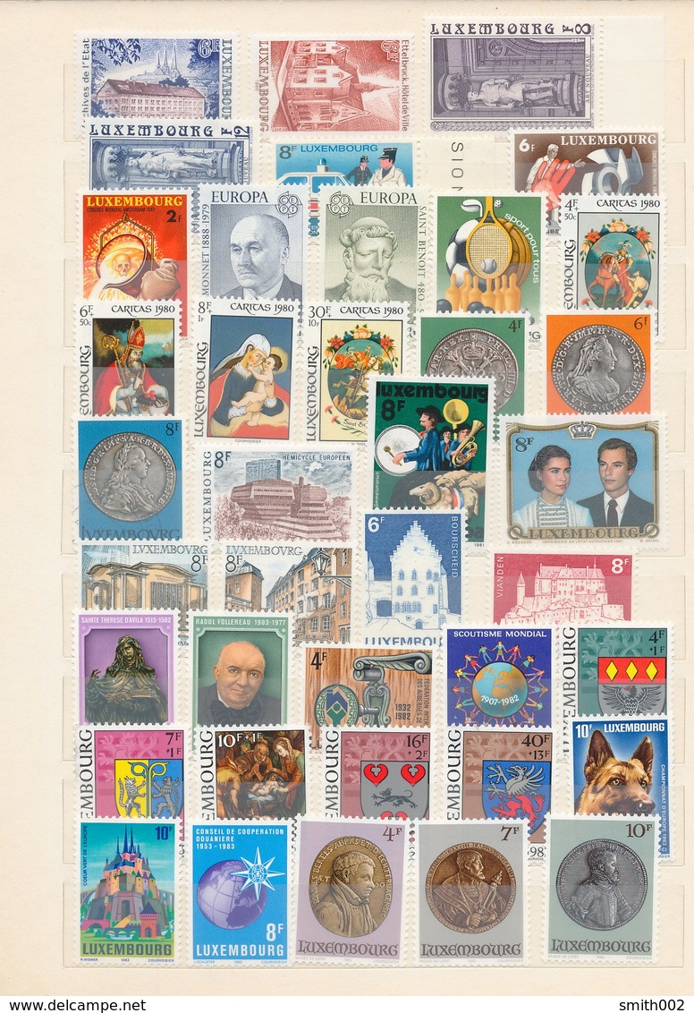 LUXEMBOURG - lot of MNH (95%) and MH (5%) stamps - since 1953 to 1988