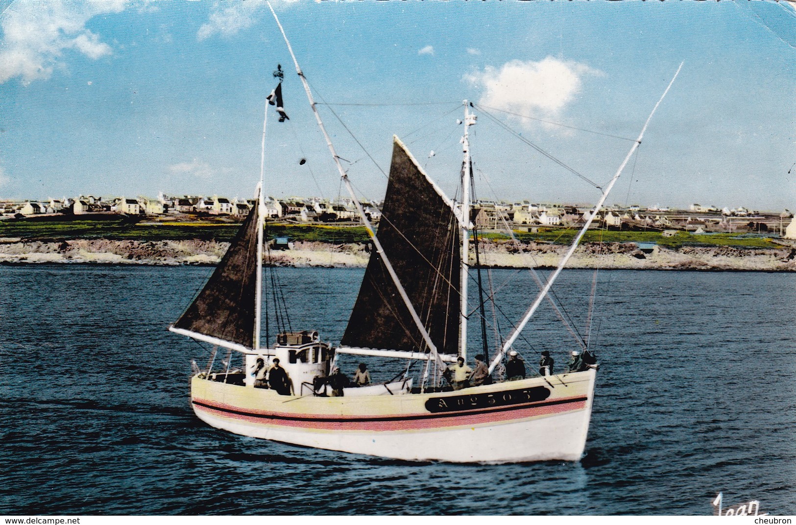 29. LA BRETAGNE. CPSM. DÉPART DE THONIERS - Pêche