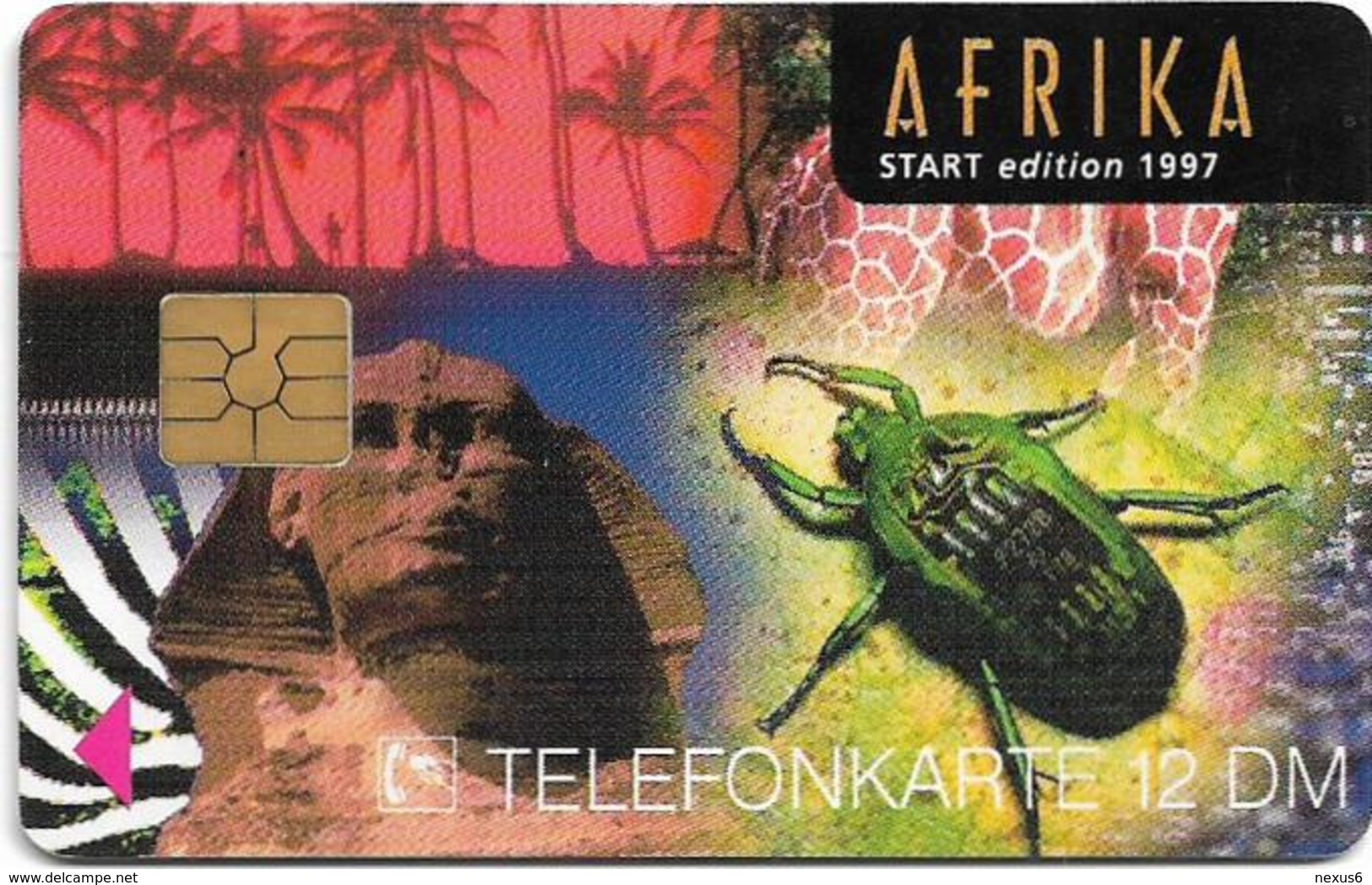 Germany - Afrika Start Edition 1997 (Sphinx & Bug) - O 0129 - 02.97, 12DM, 6.000ex, Used - O-Series : Customers Sets