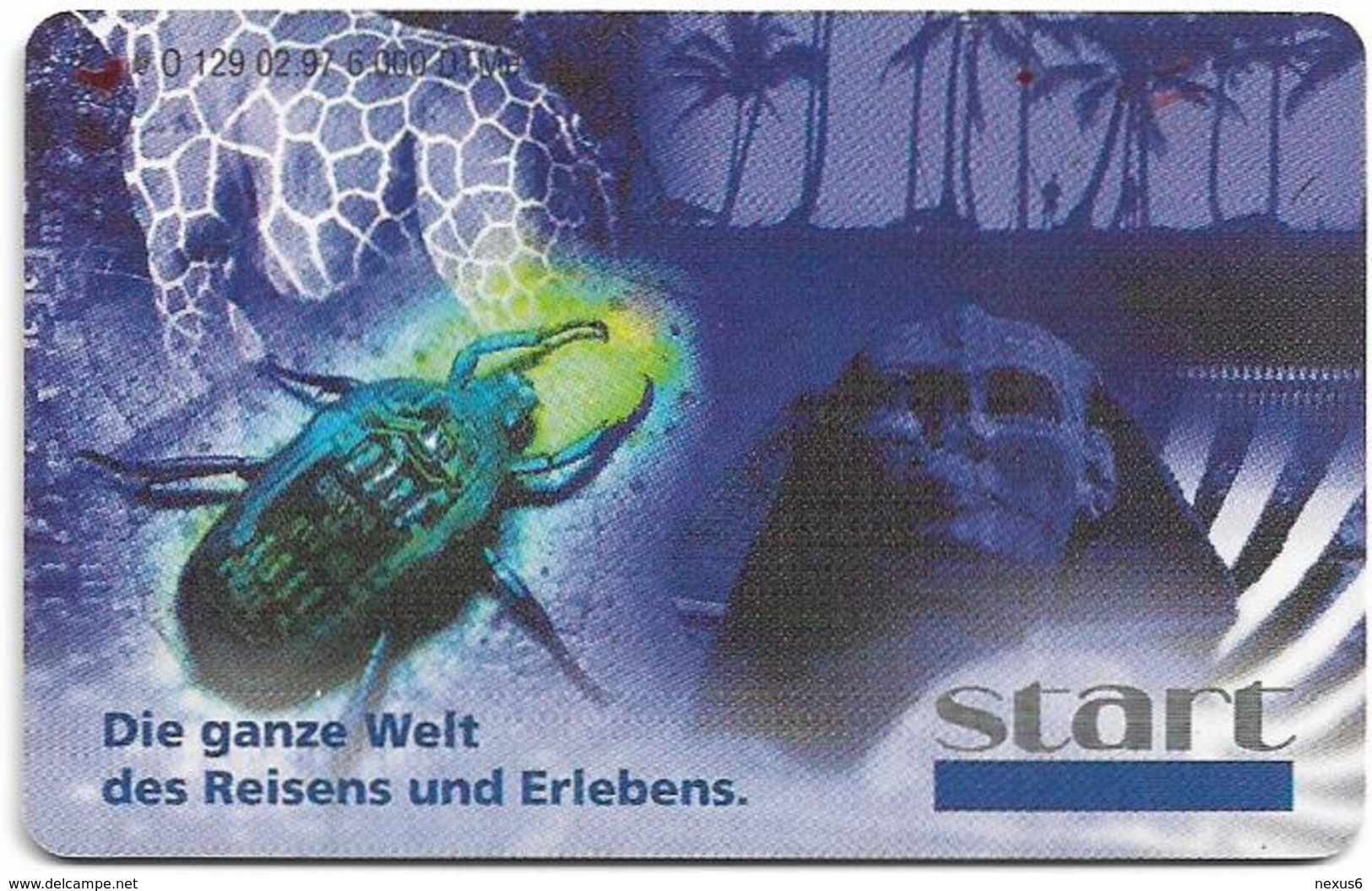 Germany - Afrika Start Edition 1997 (Sphinx & Bug) - O 0129 - 02.97, 12DM, 6.000ex, Used - O-Series : Customers Sets