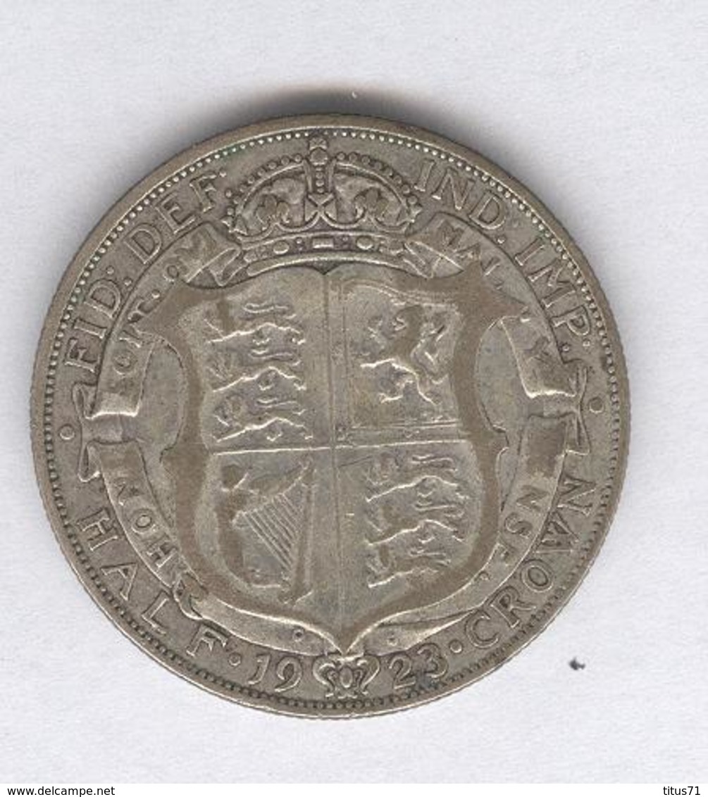 1 Demi Couronne / Half Crown - Grande Bretagne / United Kingdon 1923 TTB - K. 1/2 Crown