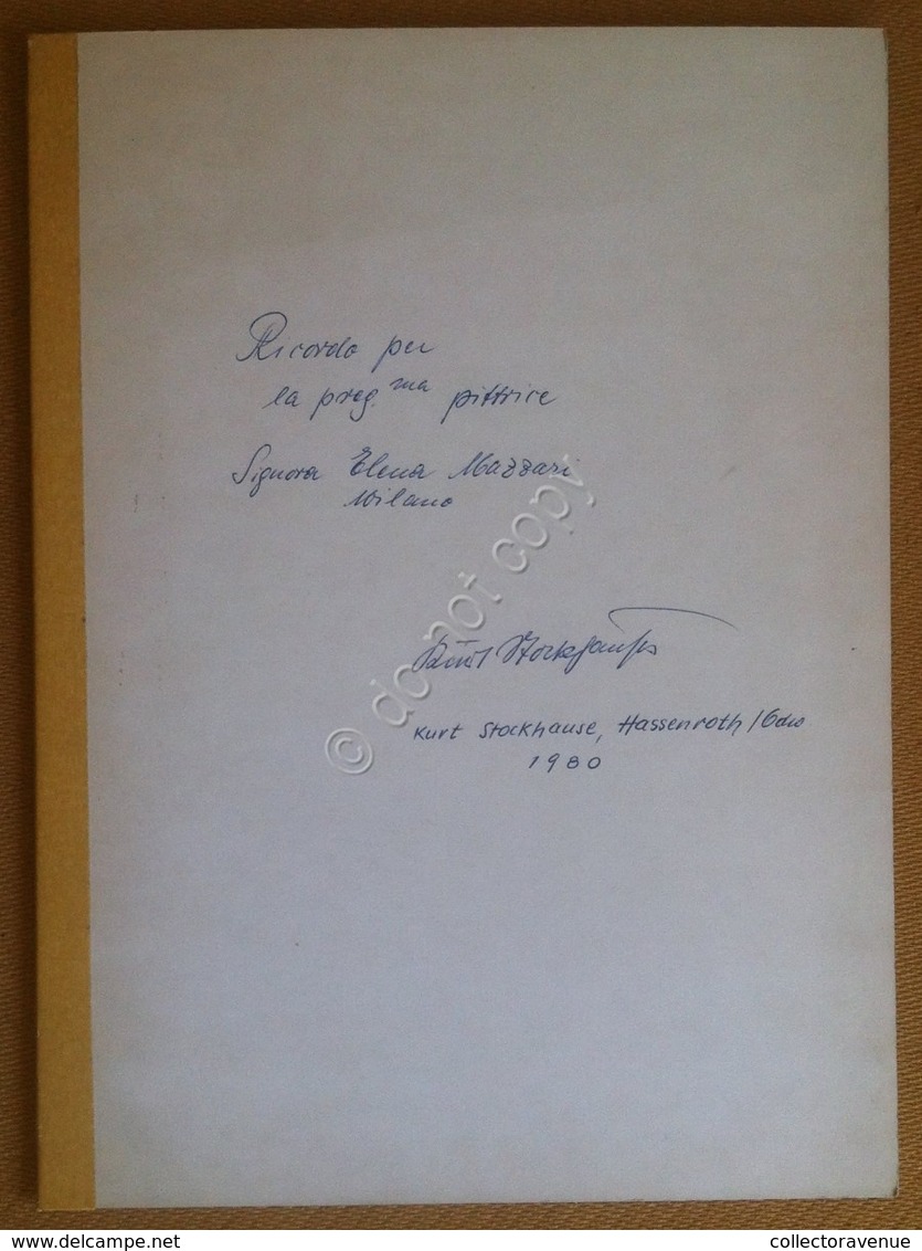 Kurt Stockhause - 2 Stampe Firmate A Matita - Cartoncino Autografo - 1980 - Stampe & Incisioni