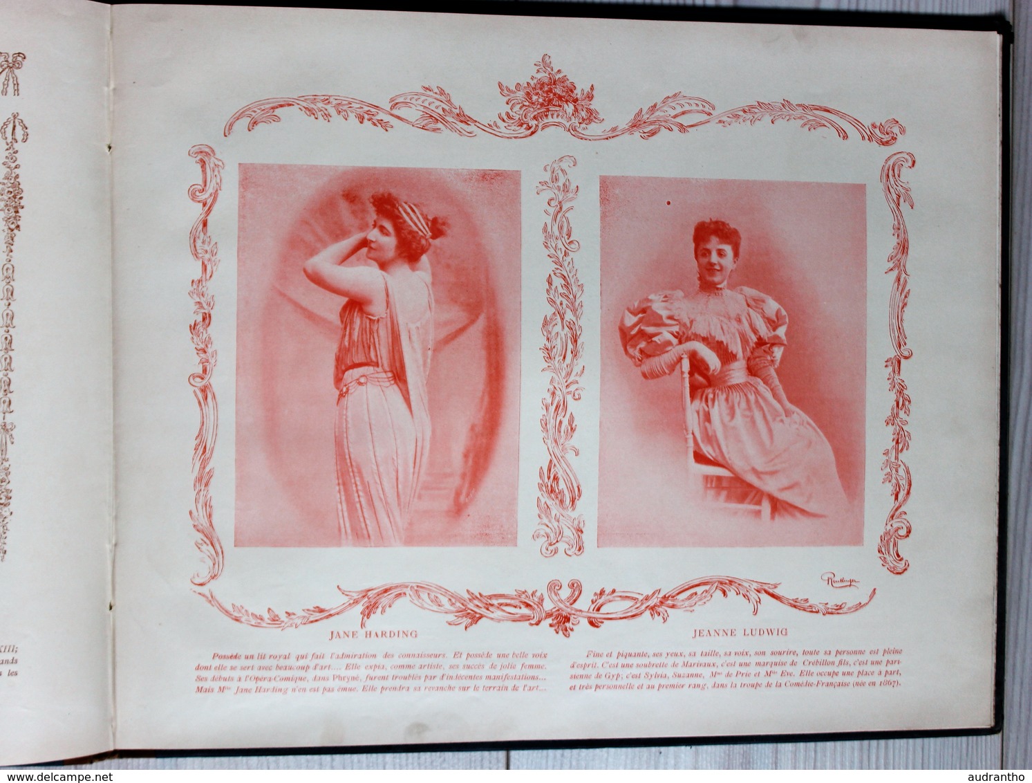 livre nos jolies actrices photographiées par Reutlinger Ludovic Baschet Sarah Bernhardt Cléo de Mérode