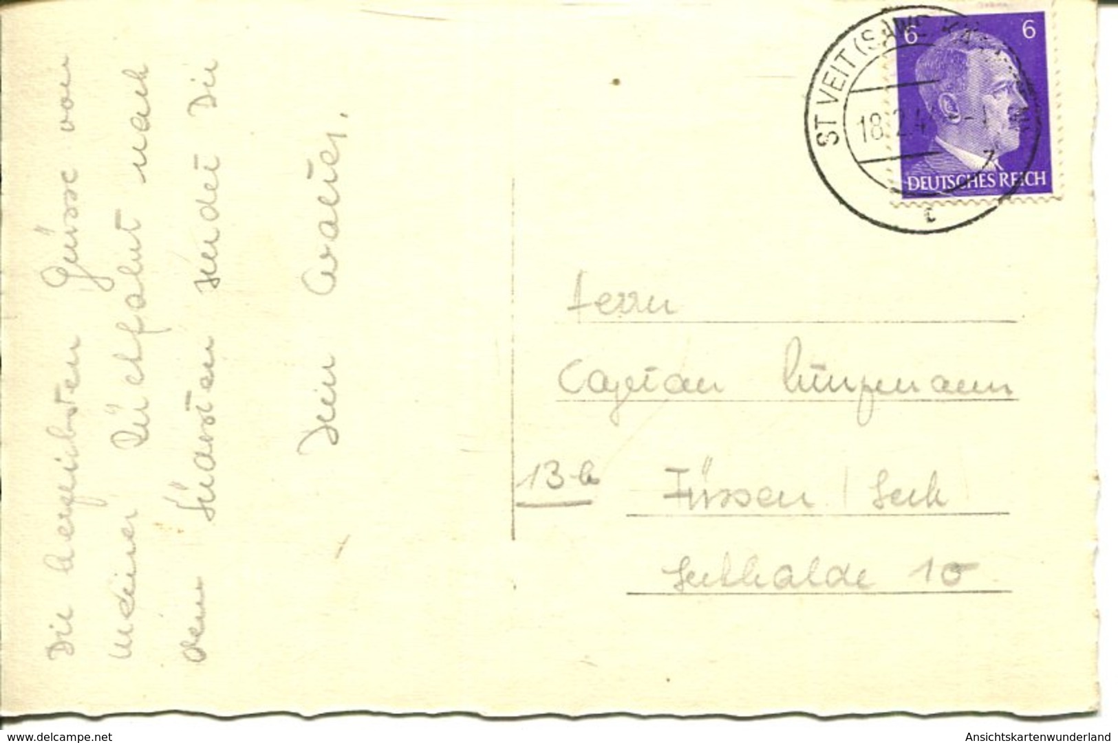 006694  Ljubljana - Pogled Kongresnega Trga Na Nazsvetljeni Grad  1941 - Slowenien