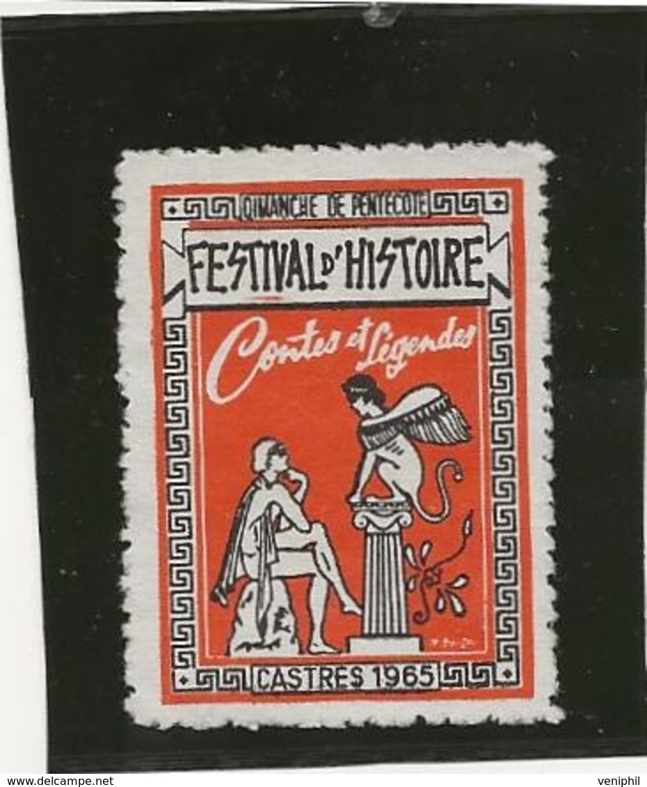 VIGNETTE FESTIVAL D'HISTOIRE - CASTRES 1965 -DIMANCHE DE PENTECOTE - Tourism (Labels)