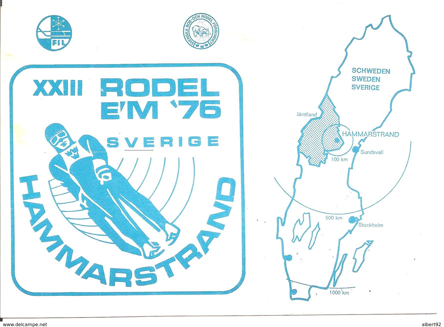 1976 Chzmpionnats D'Europe De Luge:Hammarstrand (Suède) - Winter (Other)