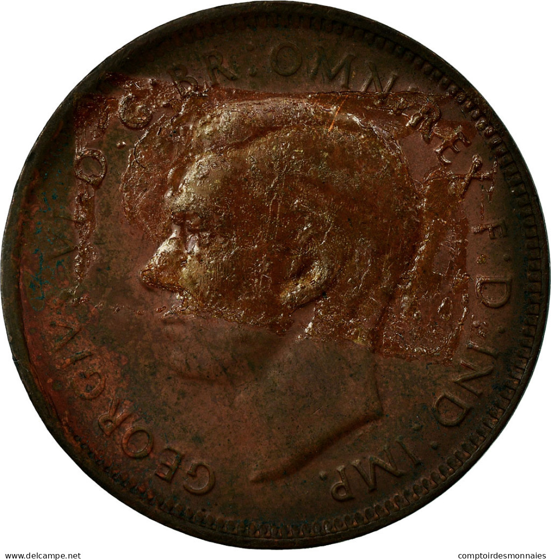 Monnaie, Australie, George VI, 1/2 Penny, 1948, TB+, Bronze, KM:41 - ½ Penny