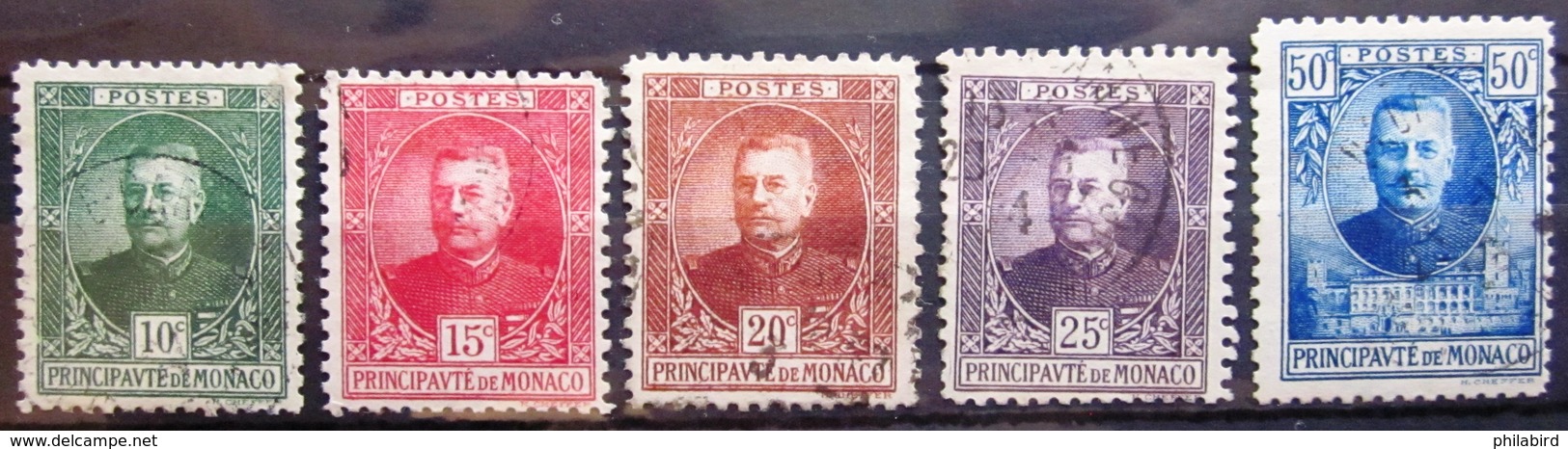 MONACO                   N° 65/69                 OBLITERE - Used Stamps
