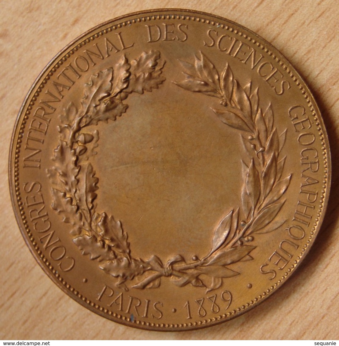 Médaille Congrès National Des Sciences Géographiques . Paris 1889 - Professionnels / De Société