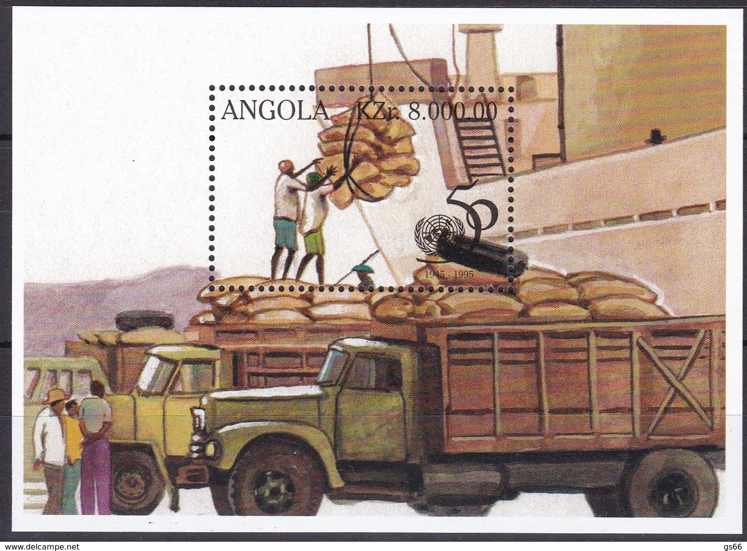 Angola 1995, 1020 Block 22, 50 Jahre Vereinten Nationen (UNO). MNH ** - Angola