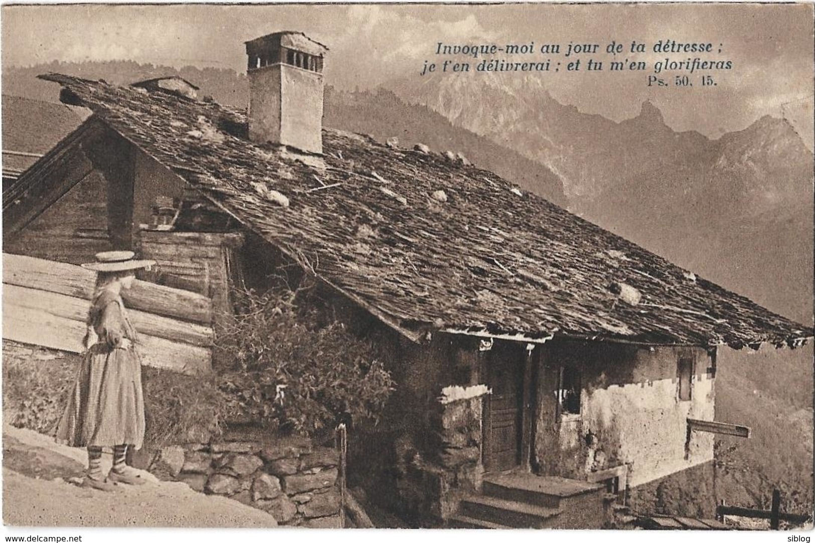 CPA - Chalet à GRYON  Et Le Muveran (fillette Avec Chapeau) - Gryon