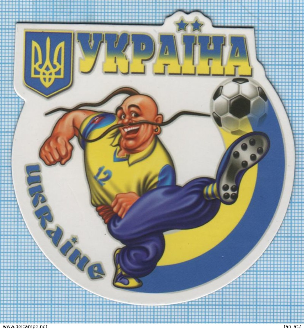 UKRAINE / Flexible Magnet / Football The National Team Of The Country. Cossack. - Sports