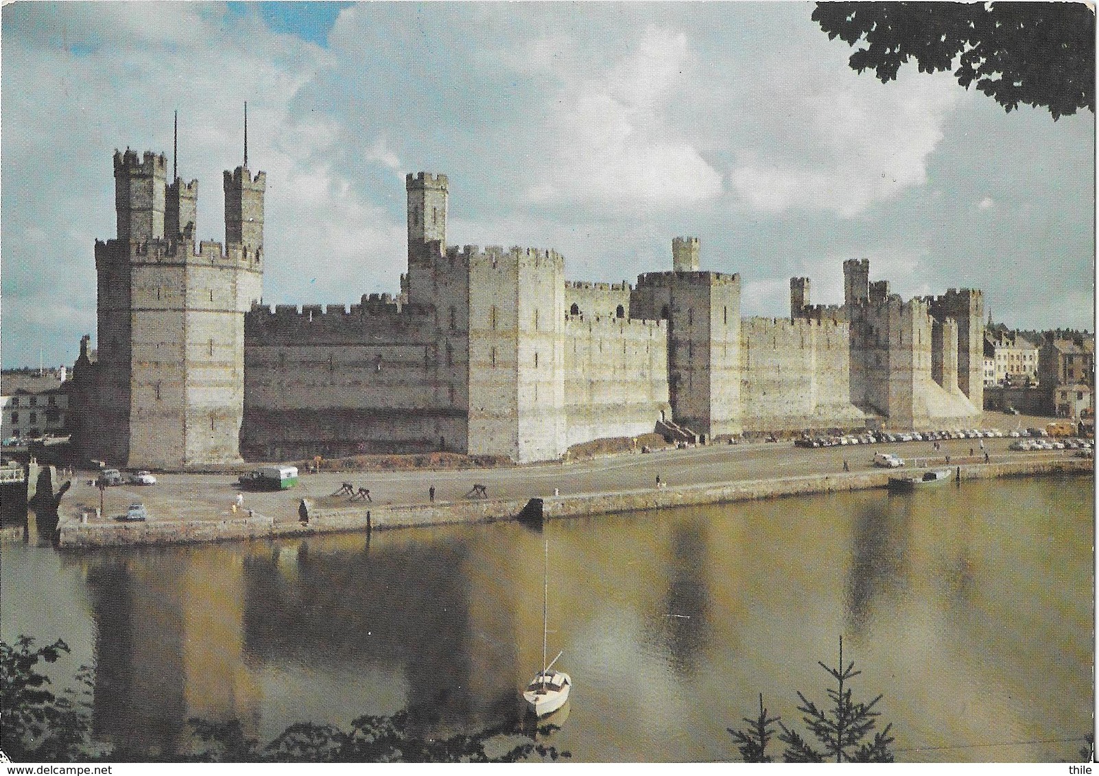 Caernarvon Castle, Eagle, Queen's And Black Towers From Coed Helen Hill - Caernarvonshire