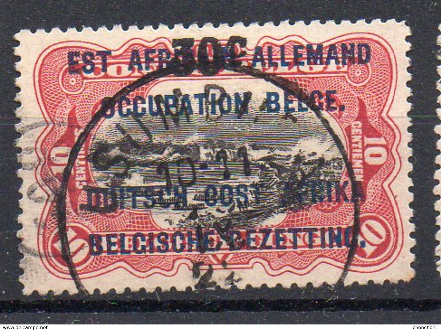 CONGO RUANDA-URUNDI - 30C/10C EAAOB  MOLS Obl USUMBURA + CACHET FACTEUR BELGE - TB - AA4 - Oblitérés