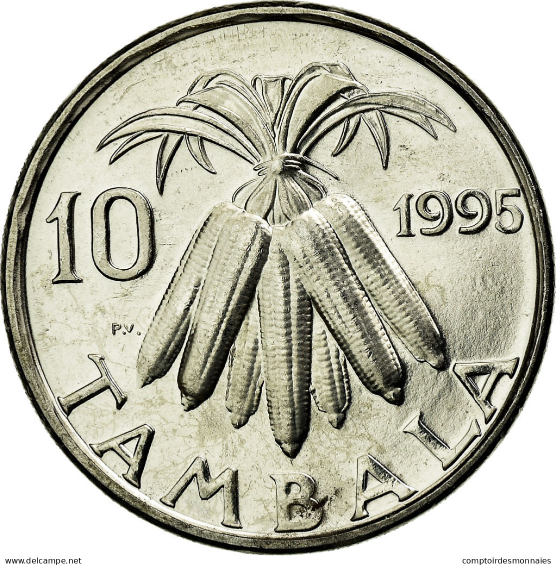 Monnaie, Malawi, 10 Tambala, 1995, TTB, Nickel Plated Steel, KM:27 - Malawi