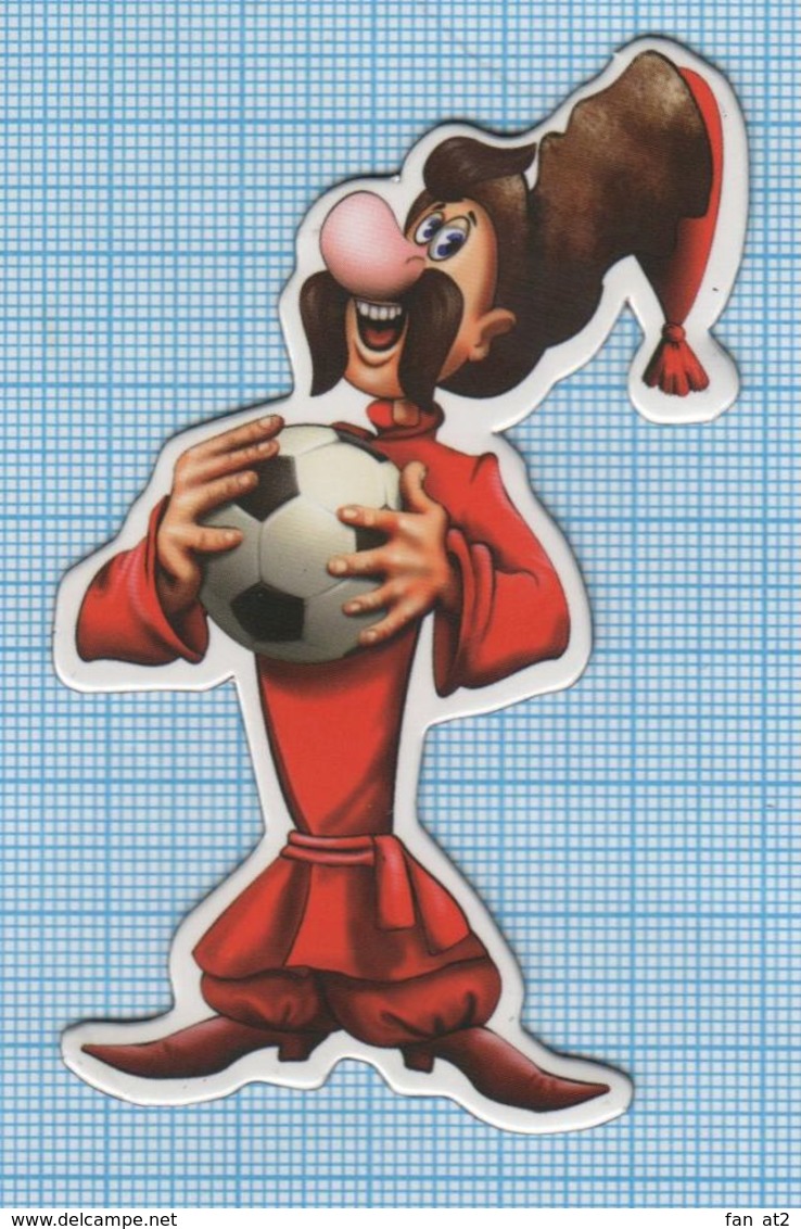 UKRAINE / Flexible Magnet / Football Cartoon Cossack . - Sports