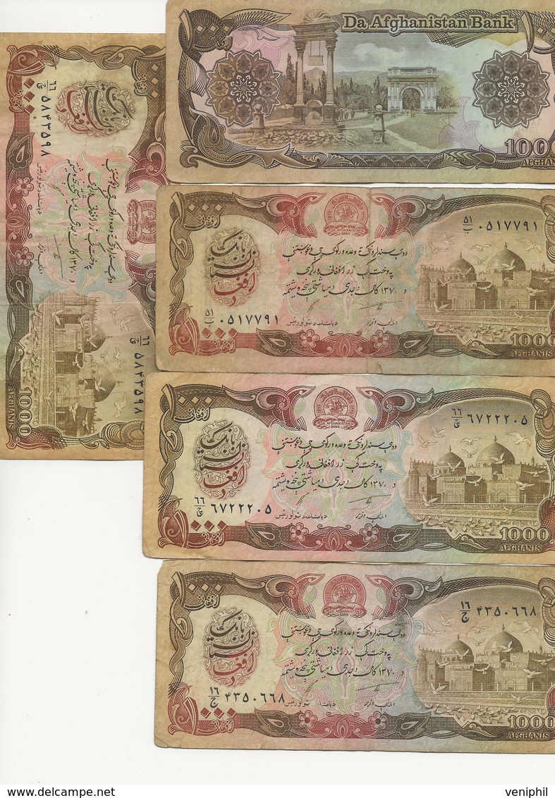 AFGANISTAN- LOT DE 20 BILLETS USAGES - Afghanistan