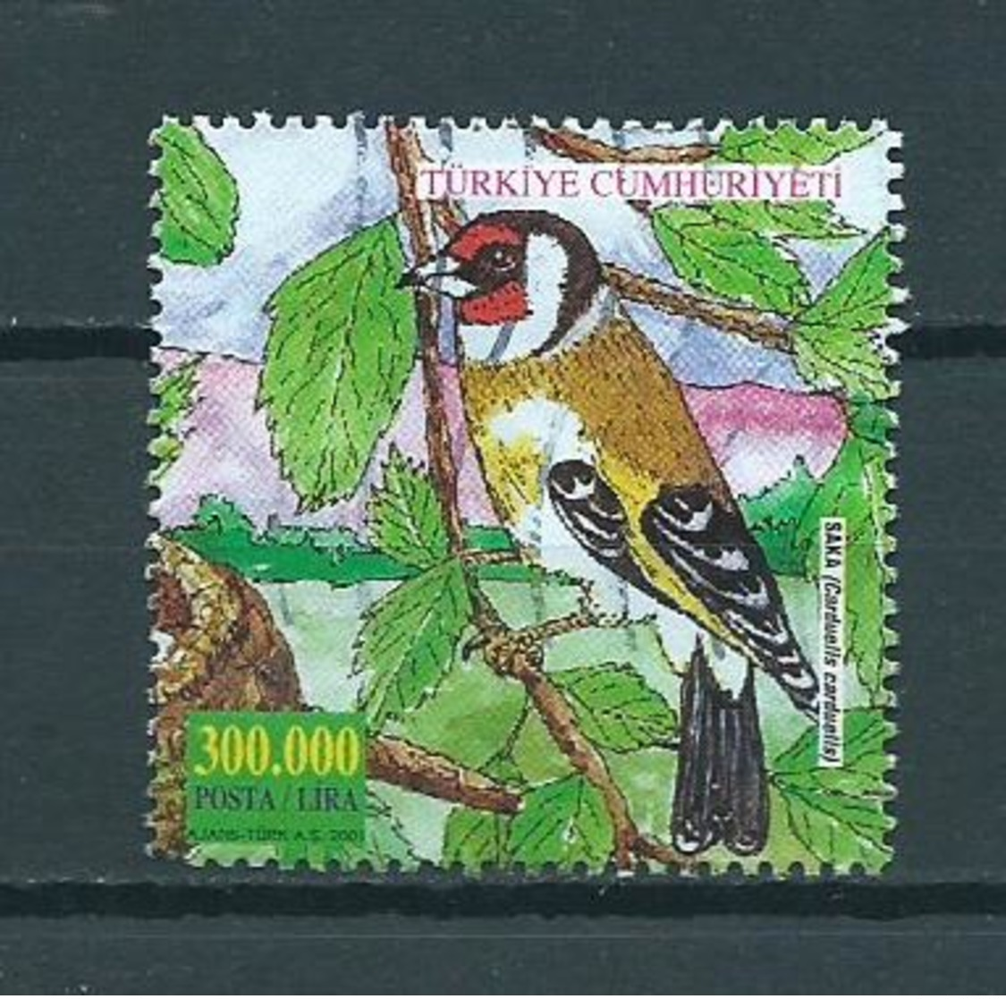 2001 Turkey Birds,oiseaux,vögel,vogels Used/gebruikt/oblitere - Gebruikt