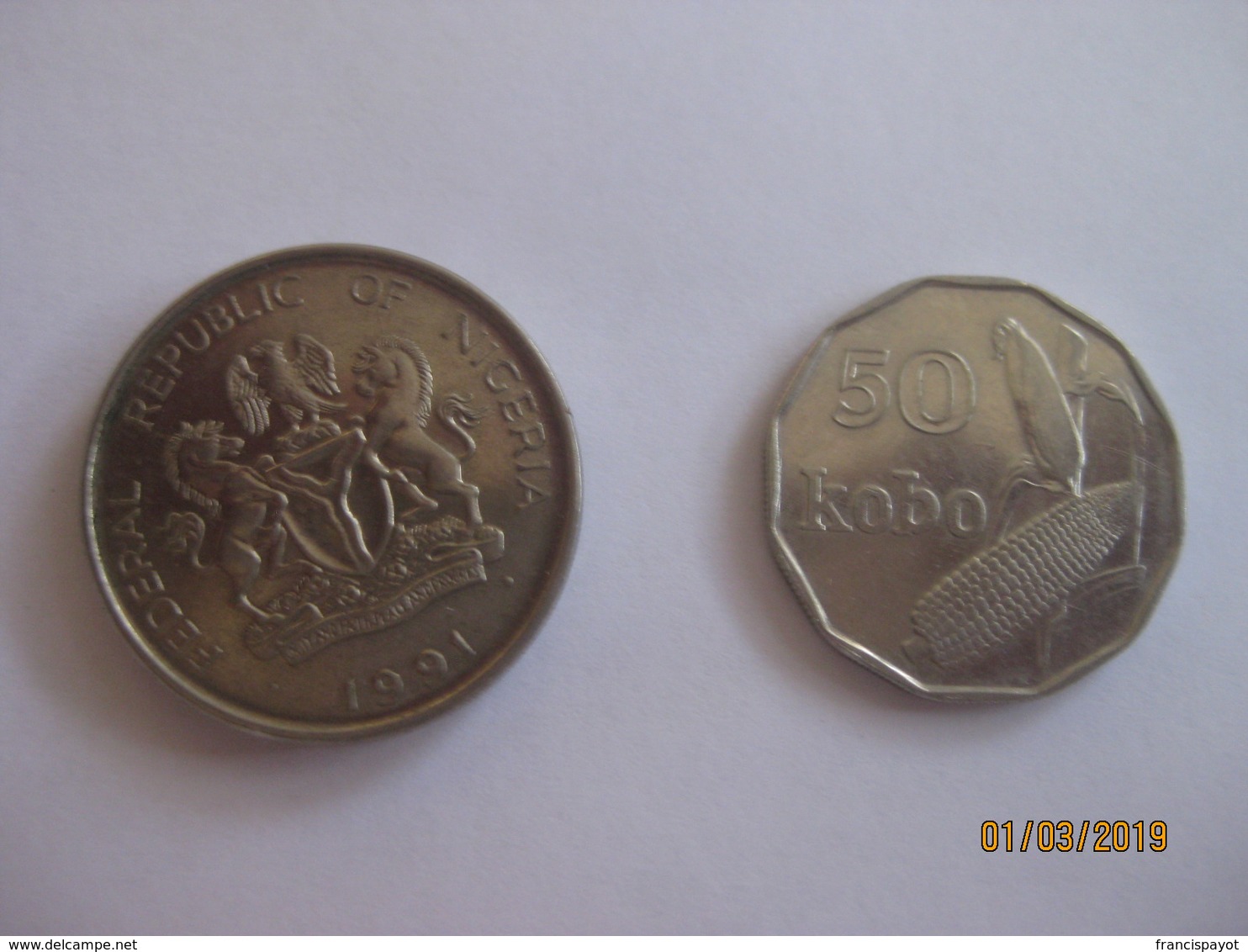 Nigeria: 50 Kobo + 1 Naira 1991 - Nigeria