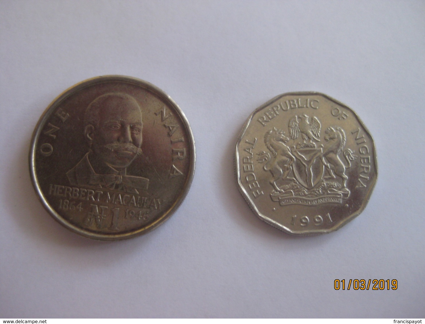 Nigeria: 50 Kobo + 1 Naira 1991 - Nigeria