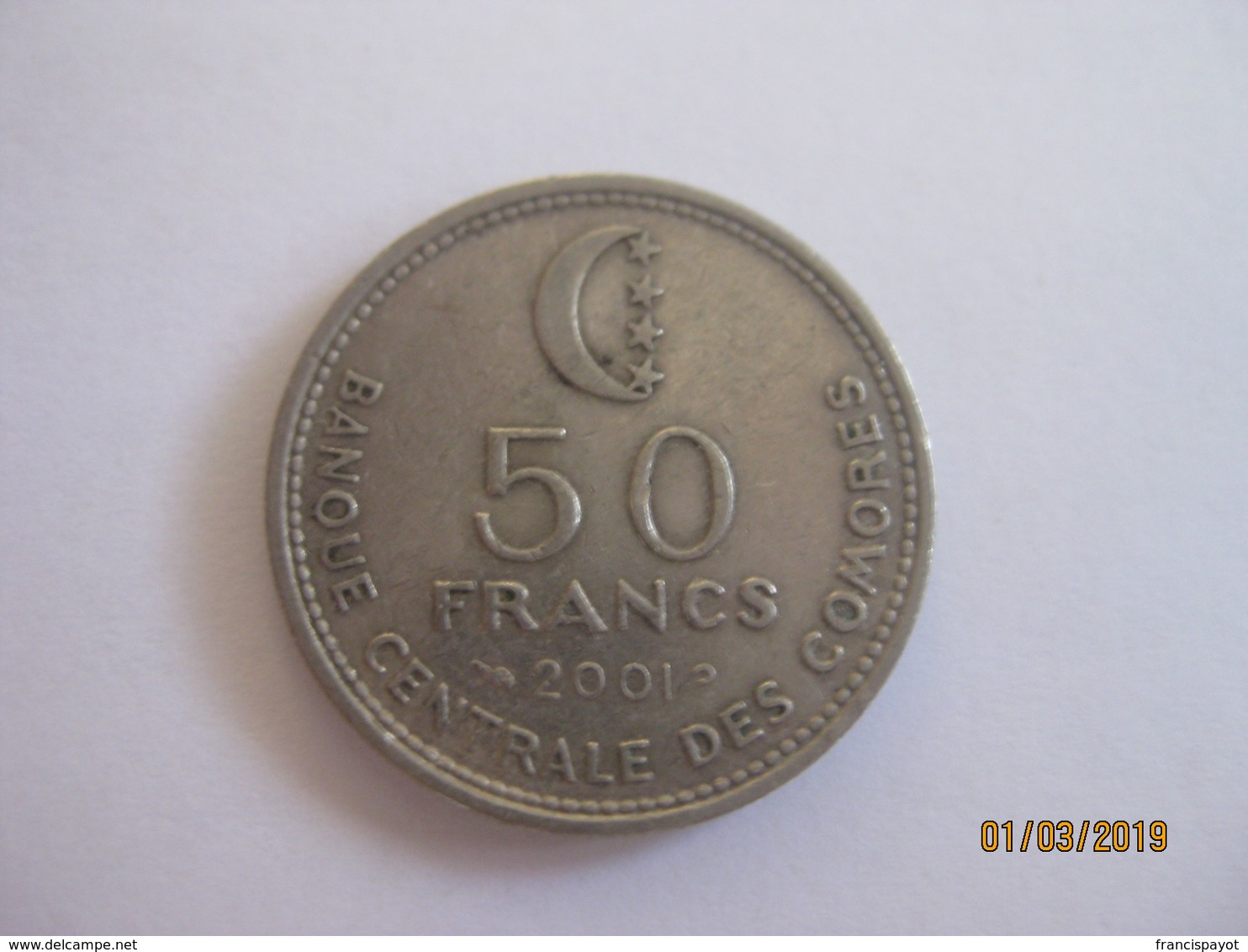 Comores: 50 Francs 2001 - Comorre